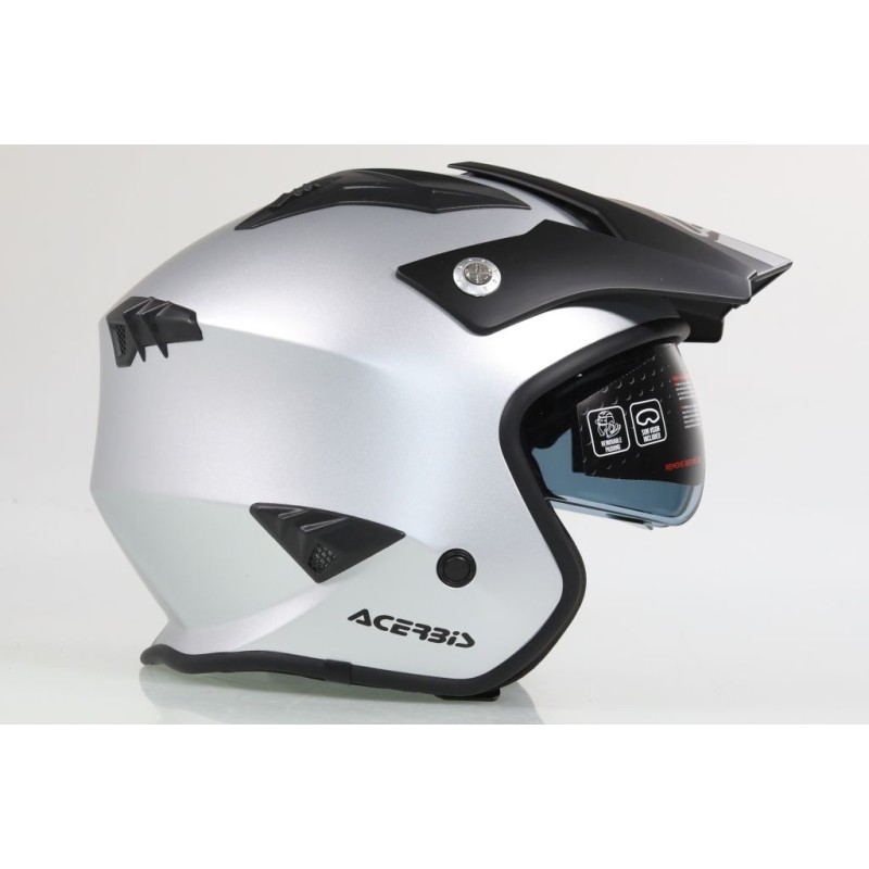 Casque ACERBIS aria Metallic brillant avec visiere