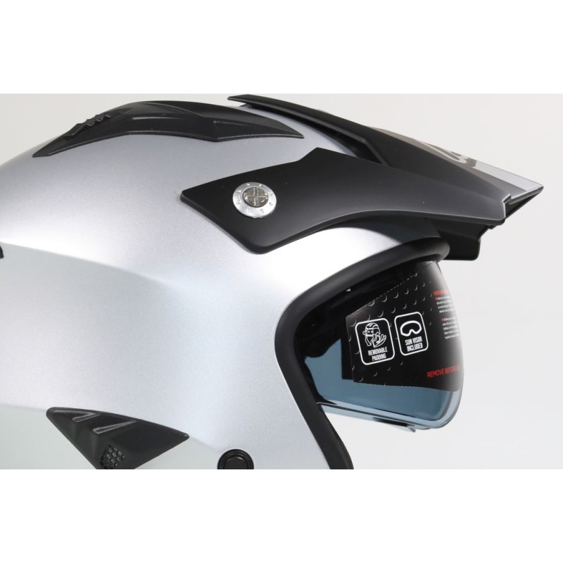 Casque ACERBIS aria Metallic brillant avec visiere