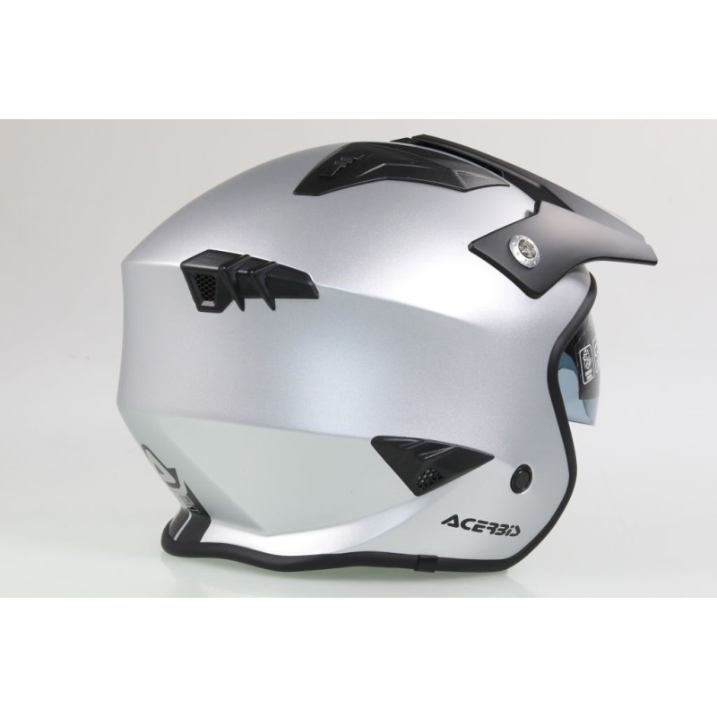 Casque ACERBIS aria Metallic brillant avec visiere
