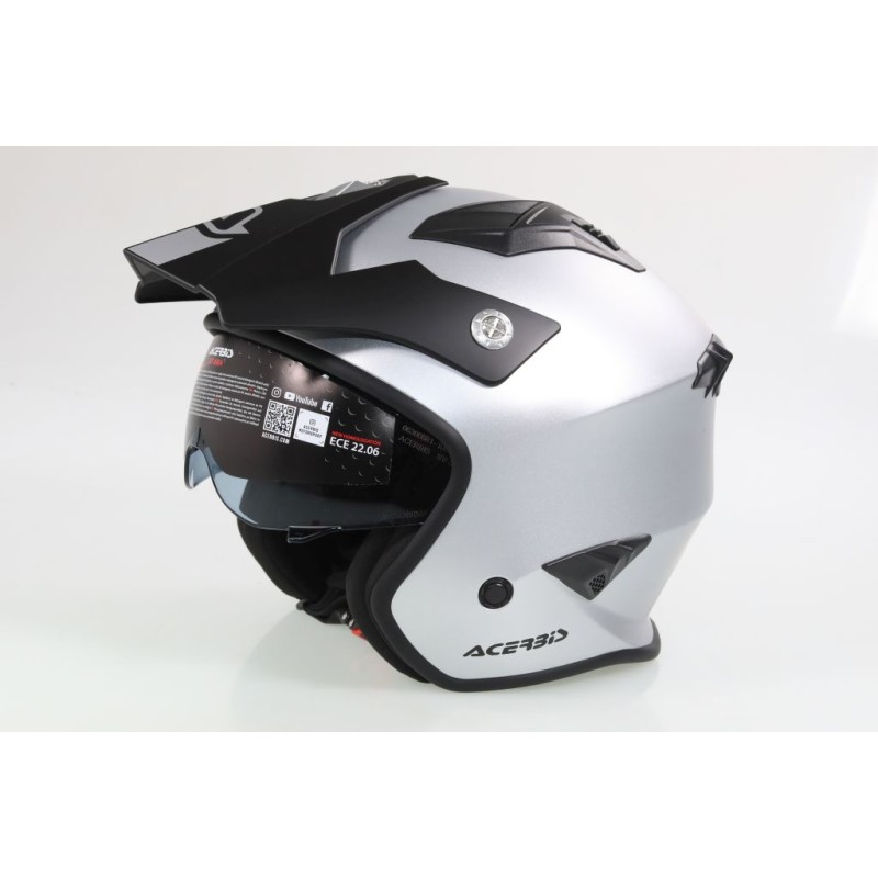 Casque ACERBIS aria Metallic brillant avec visiere