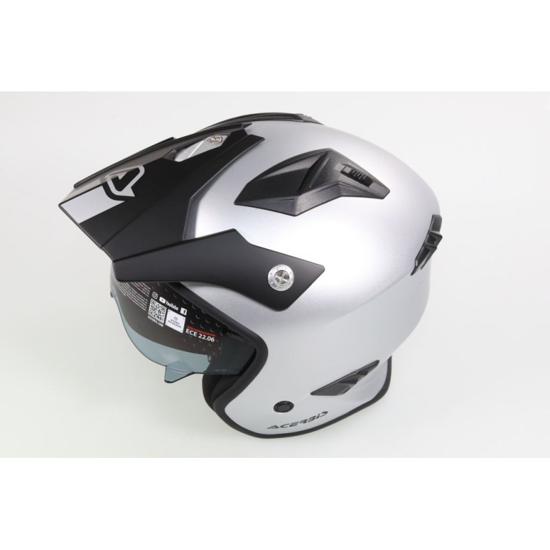 Casque ACERBIS aria Metallic brillant avec visiere