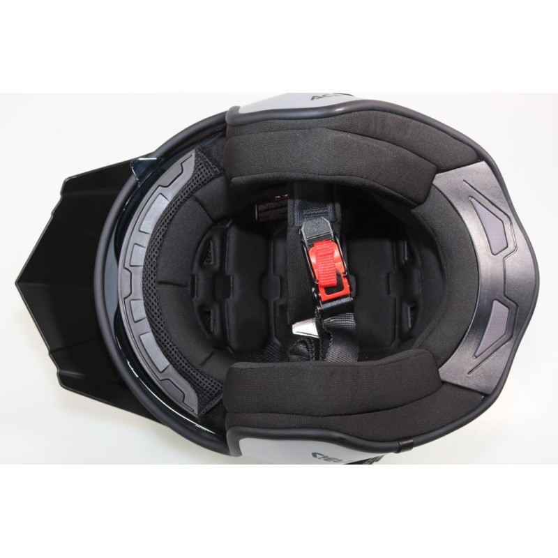 Casque ACERBIS aria Metallic brillant avec visiere