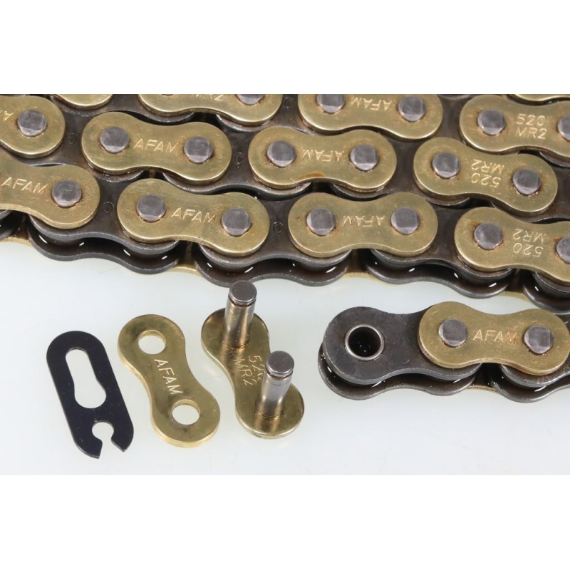 Chaine 520 AFAM standard 112 maillons or
