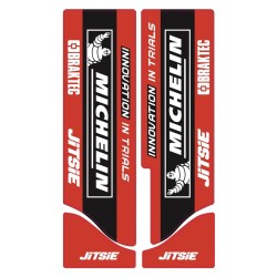 Autocollant fourche JITSIE BETA PAIOLI Michelin rouge/noir