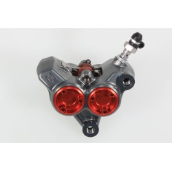 Etrier frein AV BRAKTEC monobloc 4 pistons rouge