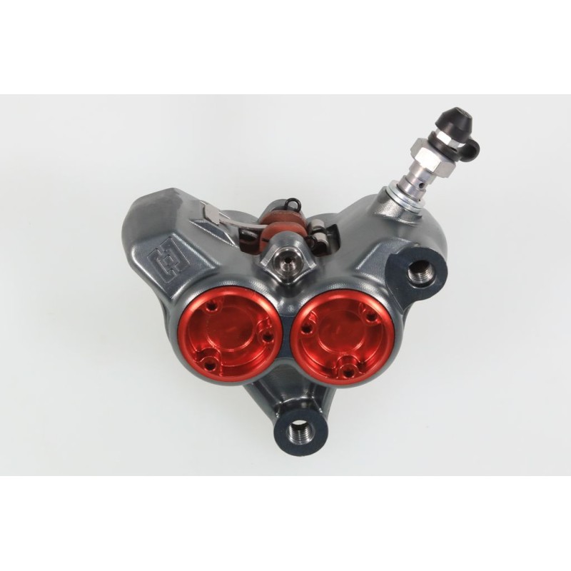 Etrier frein AV BRAKTEC monobloc 4 pistons rouge