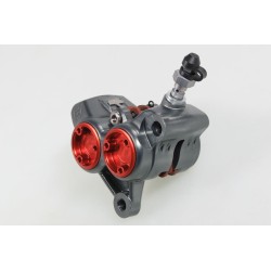 Etrier frein AV BRAKTEC monobloc 4 pistons rouge