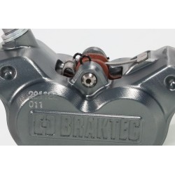 Etrier frein AV BRAKTEC monobloc 4 pistons rouge