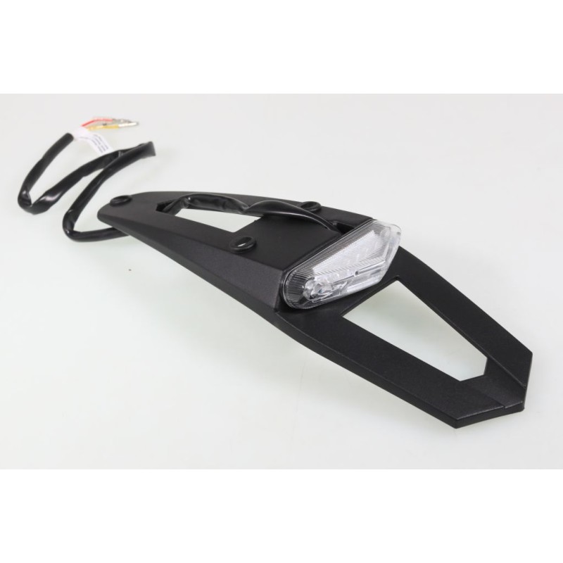 Bavette arrière à led et support plaque homologué complet