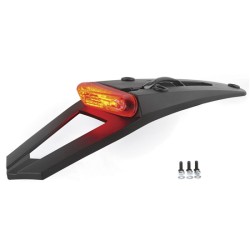 Bavette arrière à led et support plaque homologué complet