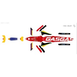 Kit déco GASGAS 2011-2022 complet rouge/bleu/jaune