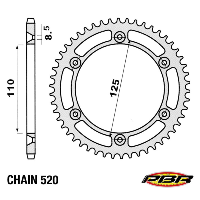 Couronne 6 trous BETA 1993-2002 adaptable
