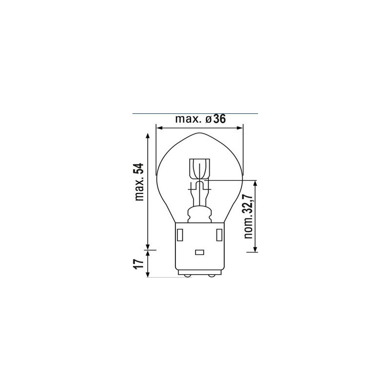 Ampoule 12V 35/35W BA20D