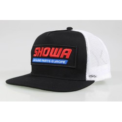 Casquette SHOWA trucker visière plate noire/blanche