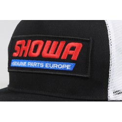 Casquette SHOWA trucker visière plate noire/blanche