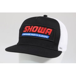 Casquette SHOWA trucker visière plate noire/blanche