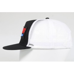 Casquette SHOWA trucker visière plate noire/blanche