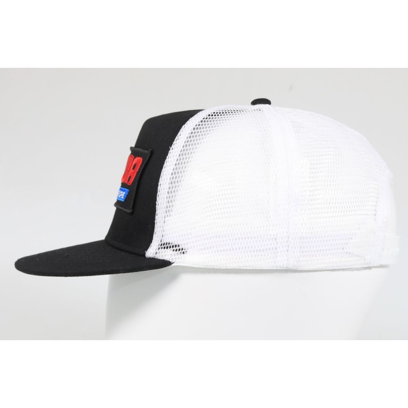 Casquette SHOWA trucker visière plate noire/blanche