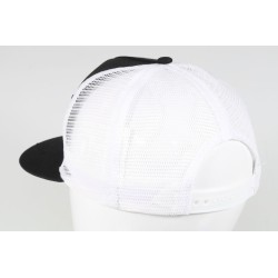 Casquette SHOWA trucker visière plate noire/blanche