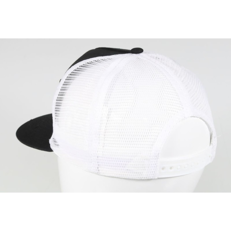 Casquette SHOWA trucker visière plate noire/blanche