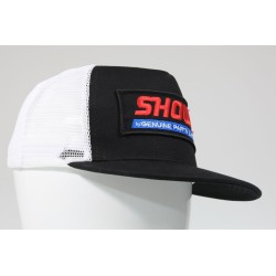 Casquette SHOWA trucker visière plate noire/blanche