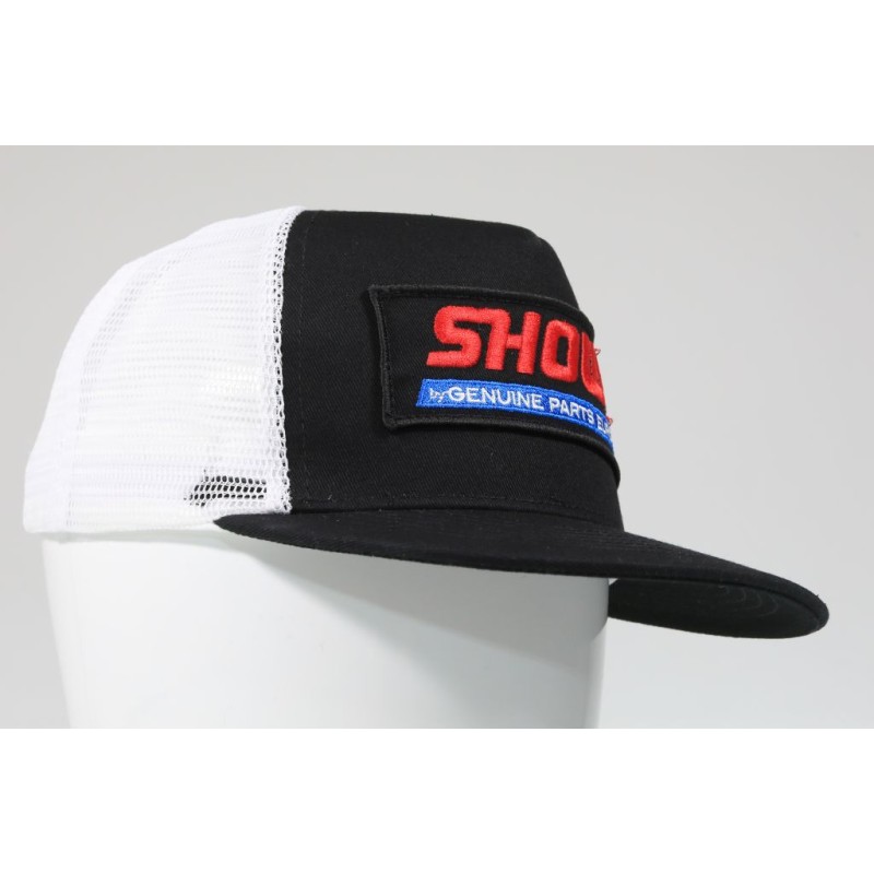 Casquette SHOWA trucker visière plate noire/blanche