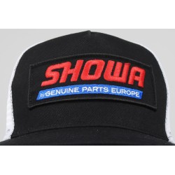 Casquette SHOWA trucker visière plate noire/blanche