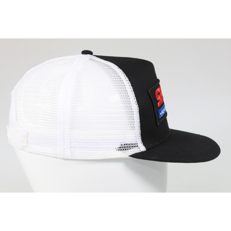 Casquette SHOWA trucker visière plate noire/blanche