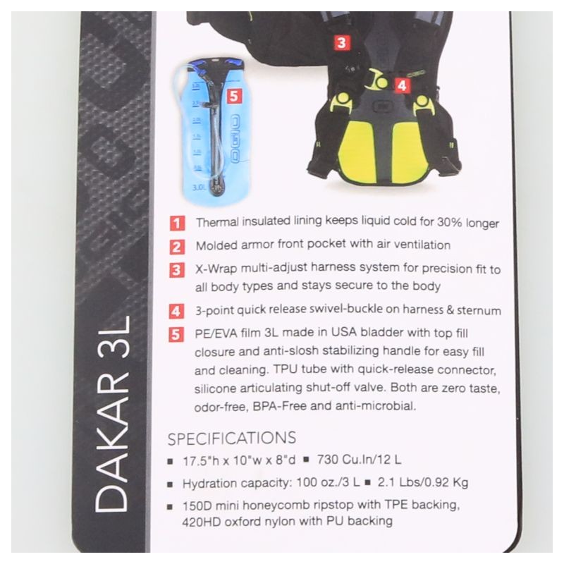Sac à dos d'hydratation 3L OGIO Dakar