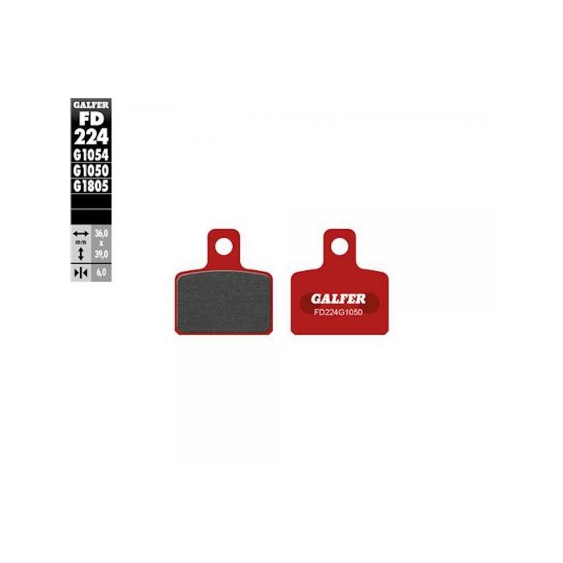 Plaquettes frein AR type 224 GALFER basse temperature