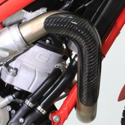 Protection coude echappement carbone HEBO GASGAS version courte
