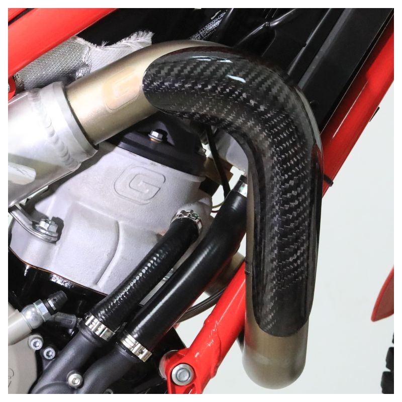 Protection coude echappement carbone HEBO GASGAS version courte