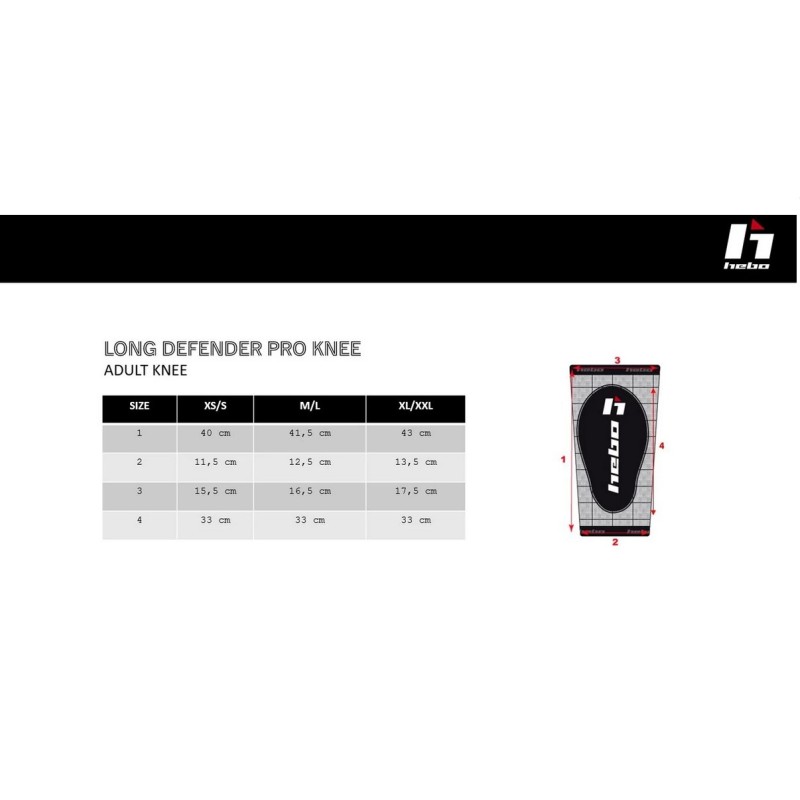 Genouillères HEBO Defender Pro 2.0 Knee longue