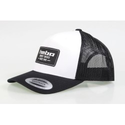 Casquette HEBO avec visière incurvée noire/blanche