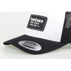 Casquette HEBO avec visière incurvée noire/blanche