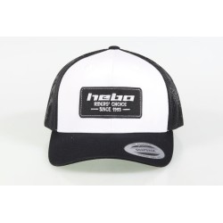 Casquette HEBO avec visière incurvée noire/blanche