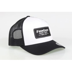 Casquette HEBO avec visière incurvée noire/blanche