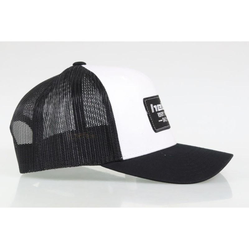 Casquette HEBO avec visière incurvée noire/blanche