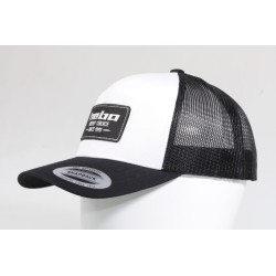 Casquette HEBO avec visière incurvée noire/blanche