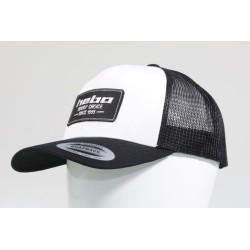 Casquette HEBO avec visière incurvée noire/blanche