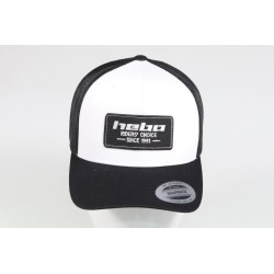 Casquette HEBO avec visière incurvée noire/blanche