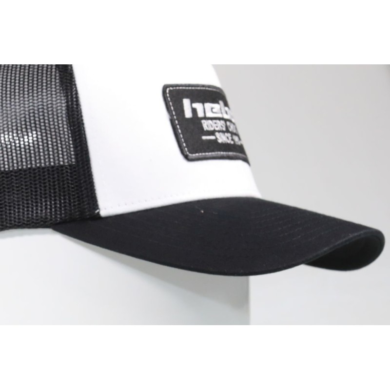 Casquette HEBO avec visière incurvée noire/blanche