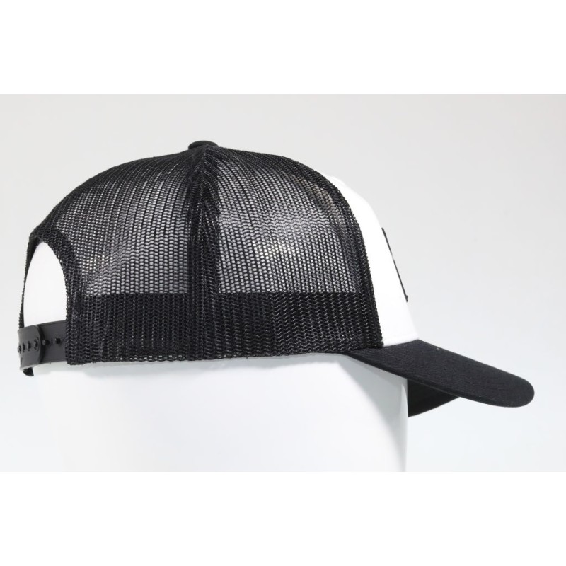 Casquette HEBO avec visière incurvée noire/blanche