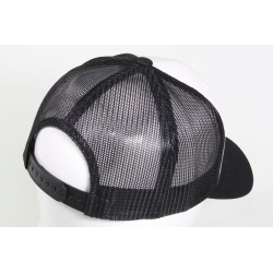 Casquette HEBO avec visière incurvée noire/blanche