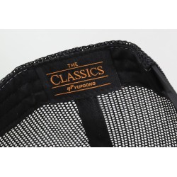 Casquette HEBO avec visière incurvée noire/blanche