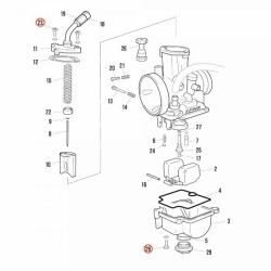 Kit vis Allen cuve/chapeau carburateur KEIHIN PWK28 JITSIE adaptable