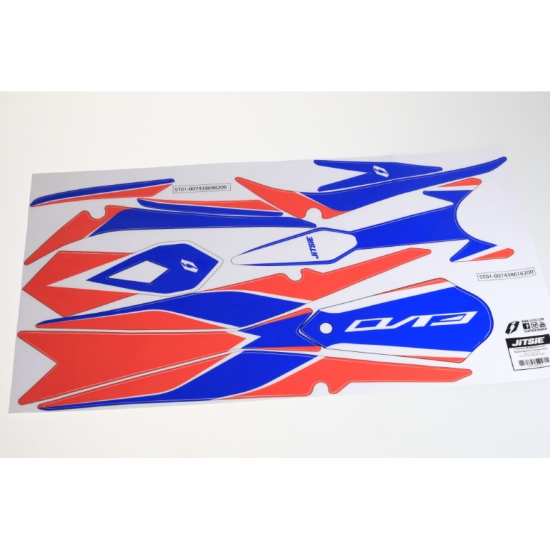 Autocollant garde boue AV/AR JITSIE BETA 2018 evo factory