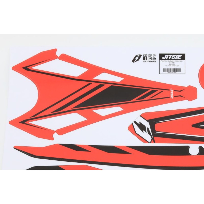 Autocollant garde boue AV/AR JITSIE BETA 2025 evo