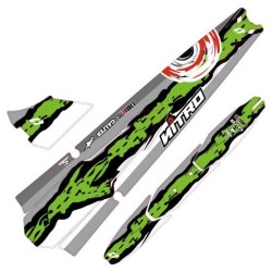 Autocollant garde boue AV/AR JITSIE VERTIGO 2022 Titanium R