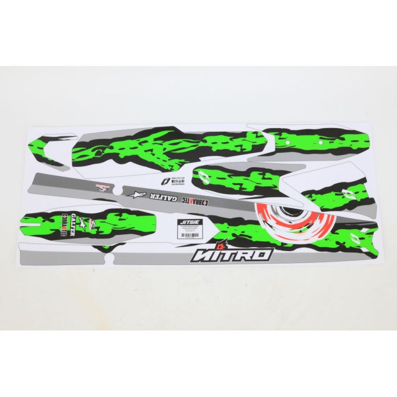 Autocollant garde boue AV/AR JITSIE VERTIGO 2022 Titanium R
